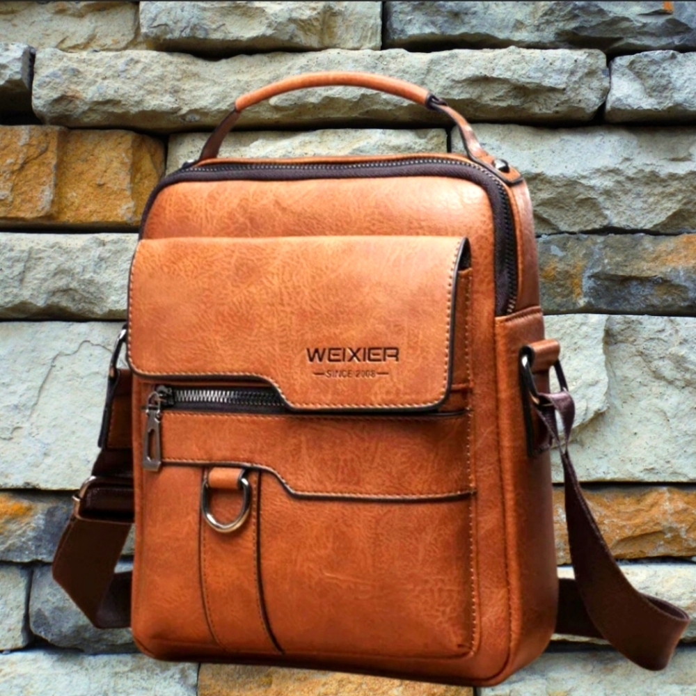 Sling bag man, Brand Men Shoulder Bag for 9.7" ipad Men Leather laptop handbag